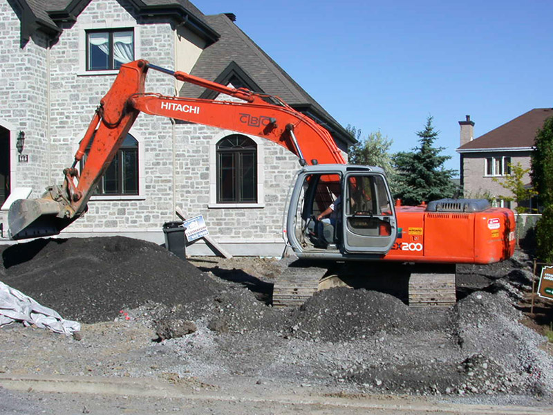 Excavation et nivellement de terrain